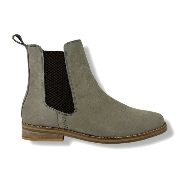 Hari Mari Leather Chelsea Boots Womens Size 9 Mossy Green Pull On - Picture 4 of 7